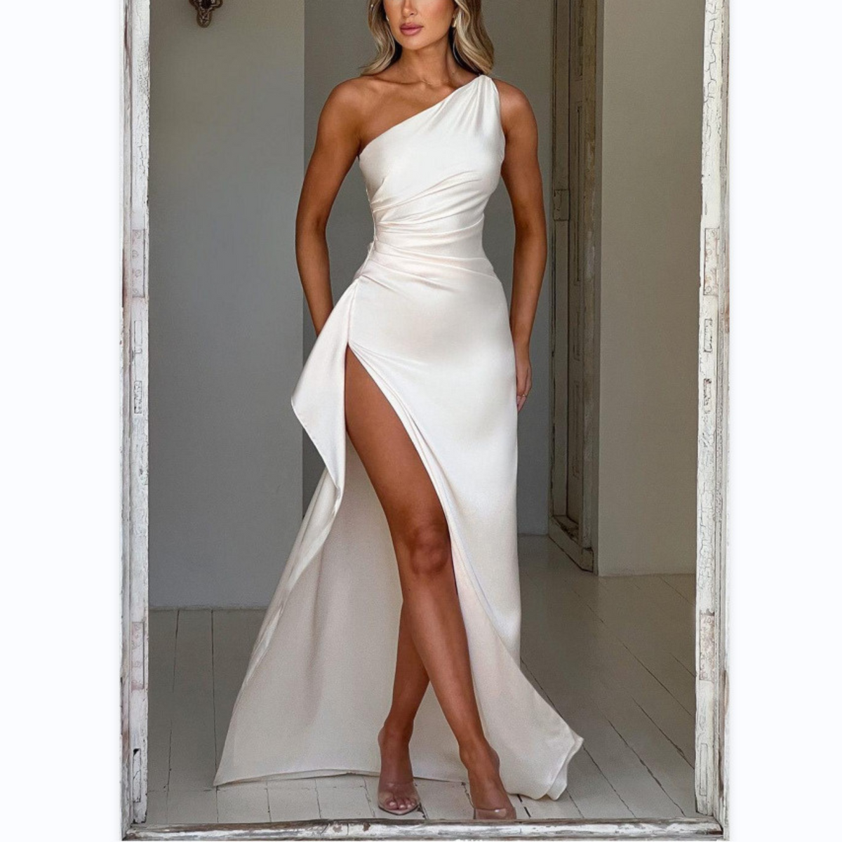 LABESA™ - Elegant One Shoulder High Split Formal Maxi Dress