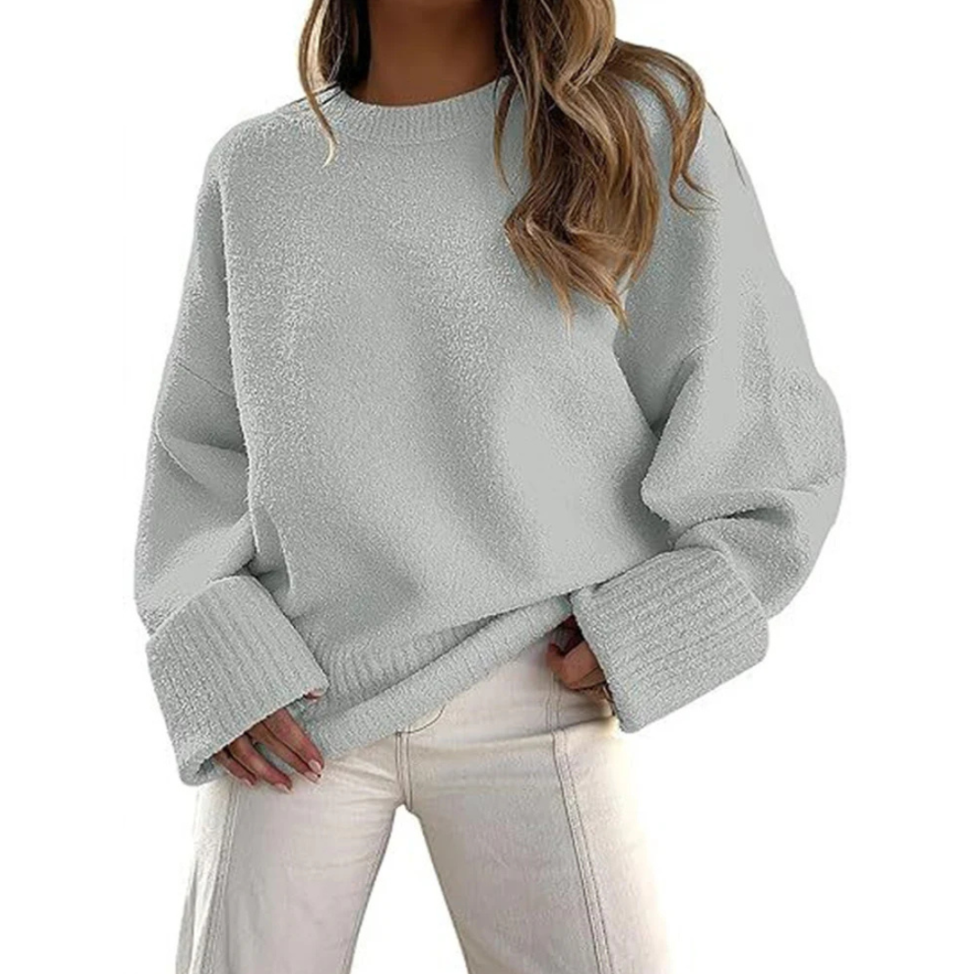 HALEY™ - Cozy Oversized Fuzzy Knit Pullover Sweater