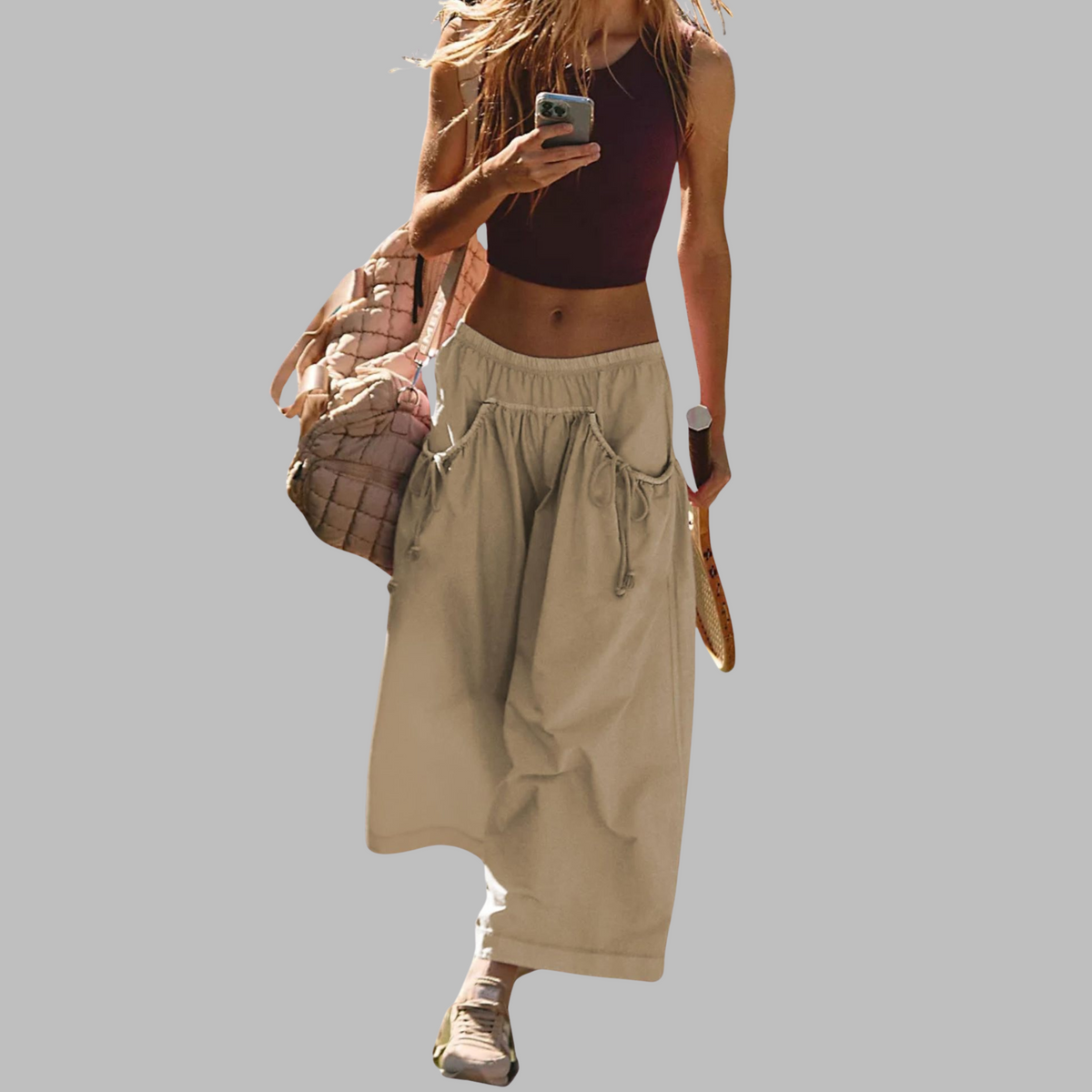 APPLE™ – Casual Wide-Leg Cargo Parachute Pants
