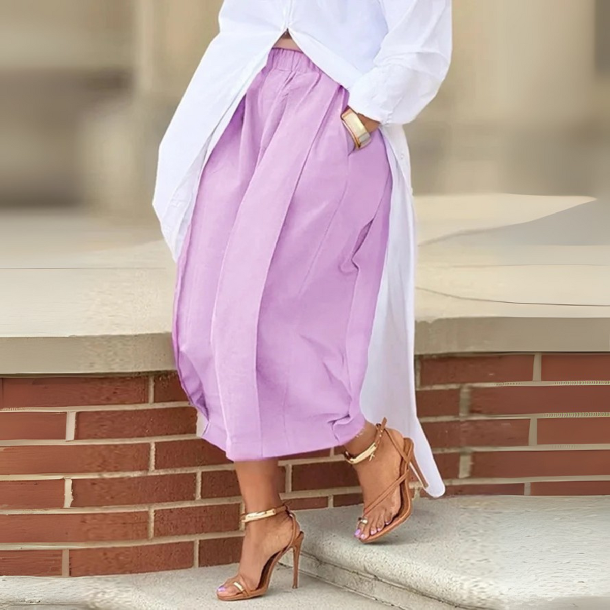 FALIA™ - Elegant Elastic Waistband Lantern Pants
