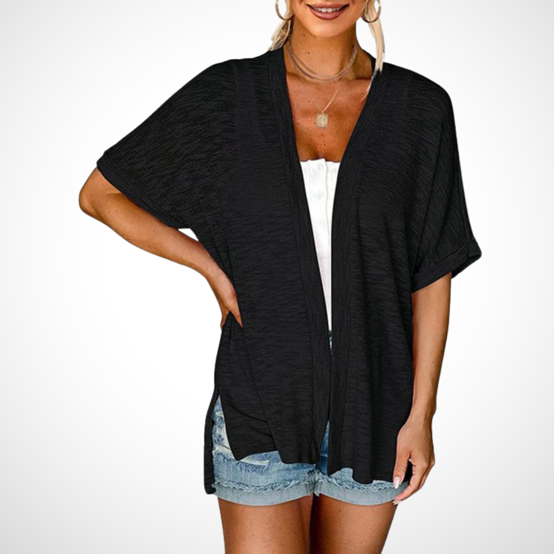 APPOLLINE™ - Stylish Flowy Short Sleeve Cardigan