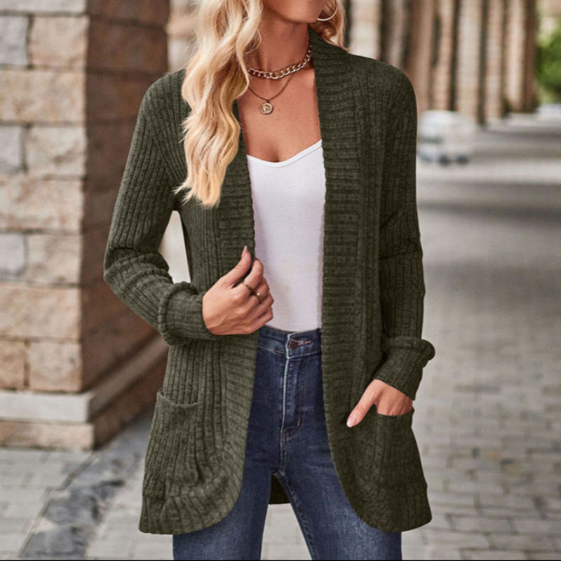LUCILLE™ - Cozy Lightweight Long-Sleeve Open Front Cardigan