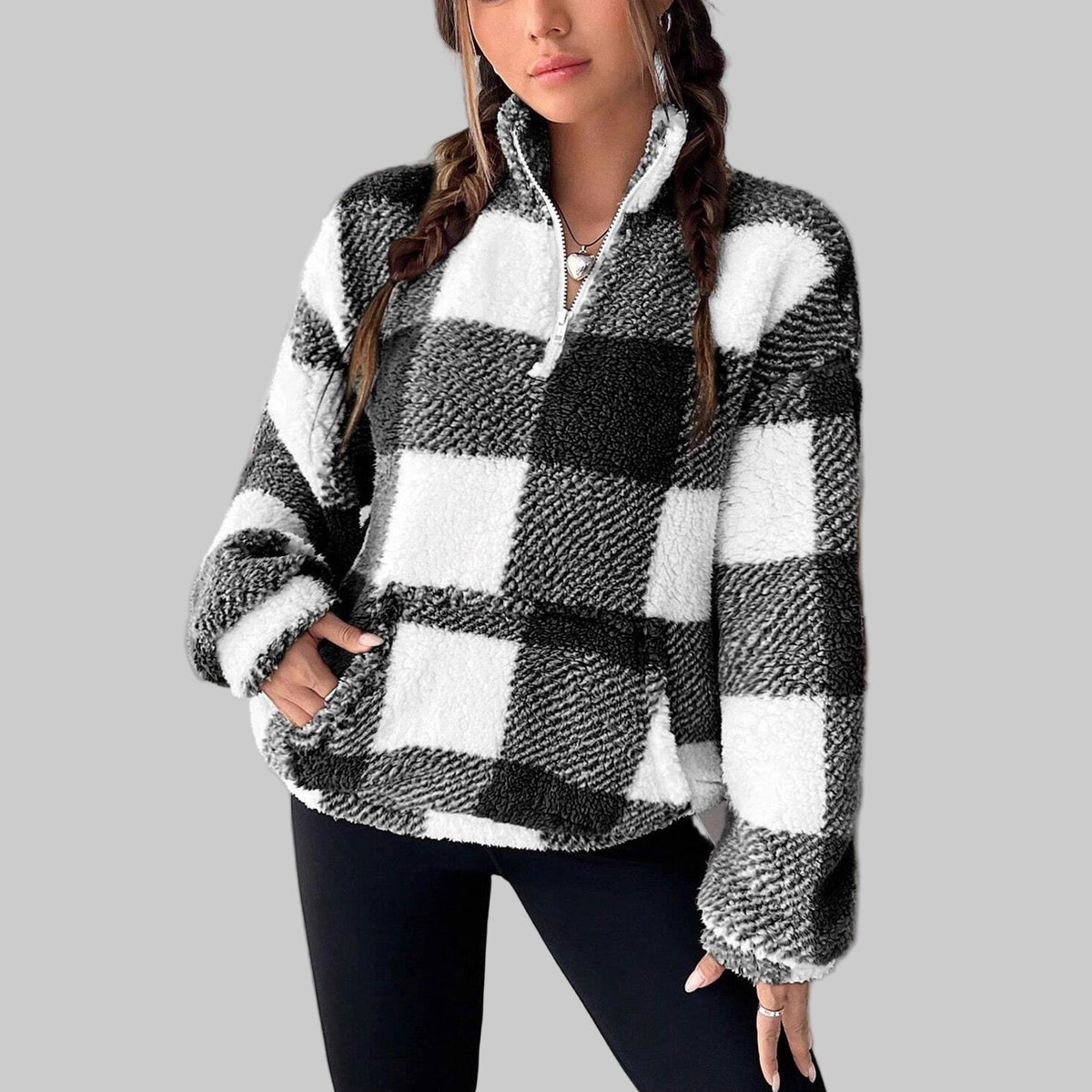 MAPLE™ - Cozy Plaid Fleece Pullover
