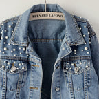 VALERIE™ - Vintage Loose Embroidered Pearls Cropped Jacket